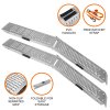 Ramps Foldable Loading Motorbike Motorcycle Folding Van Steel Trailer Heavy Duty ATV Portable Truck Track Day 200Kg Capacity Quad Bike Car Lawn Mower Scooter Non-Slip Silver| Free Ratchet Strap