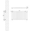 Oval Single Column Radiator - 600 x 1200mm - Anthracite Grey