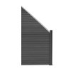 Composite Angled Fence Panel - Grey