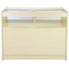 MonsterShop A1200 Shop Counter Retail Showcase Display Cabinet, Maple, 120cm x 90cm x 60cm