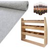 Camper Van Lining Carpet 11m2 Silver 4 Way Super Stretch & VW Caddy SWB Van Racking Plywood Tool Storage Utility Ply Toolbox Transporter Shelves Rack Unit Motorhome 5 x Adhesive Glue Cans Kit