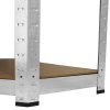 Corner Racking Garage Galvanised Shelving / 900mm x 300mm x 1800mm Racks Storage Unit / 5 Shelves MDF & Galvanised Steel