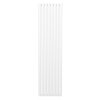Oval Column Radiator 1800mm x 480mm Modern Designer Double Panel Central Heating Heater Gloss White Carbon Steel Vertical Kitchen Living Room Bathroom FREE Cleaning Brush Fixing Kit & Brackets