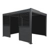 Aluminium Pergola With Anthracite Blinds & 2 Shutter Panels - 3m x 4m
