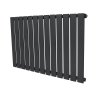 Flat Single Column Radiator - 600 x 910mm - Anthracite Grey