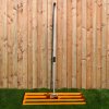 Lawn Leveller 100cm x 32cm Levelling Rake Lute Heavy Duty Lightweight Galvanised Steel Aluminium Orange 1.2 - 1.9m Extendable Handle Easy Grip Landscaping Garden Tool Grass Soil Artificial Turf Gravel