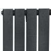 Flat Single Column Radiator - 1800 x 420mm - Anthracite Grey