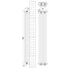 Traditional 4 Column Radiator - 1800 x 290mm - Black