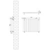 Oval Single Column Radiator & Valves - 600mm x 780mm - White