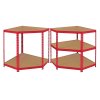 Z-Rax Corner Racking Garage Shelving / 90cm x 183cm x 45cm Storage Racking Unit / 5 Shelves MDF & Steel / 1325kg capacity / 265kg per shelf