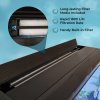 MonsterShop Fish Tank Aquarium & Starter Accessories, Black Cabinet, 4ft, 300L, Black Gravel