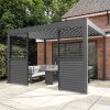 Anthracite Aluminium Pergola Shutter Panel - 123cm Wide