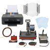 Heat Press Machine 5 in 1 / 10 Blank Face Masks Sublimation / Printer Transfer Bundle 5 Layer Filter Adults Medium White Print Personalise Custom Design Customise Printing