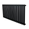 Flat Single Column Radiator - 600 x 1190mm - Black
