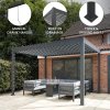 Anthracite Aluminium Pergola - 3m x 4m