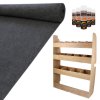 Van Lining Carpet Super Stretch + Glue & Ford Transit Rack Bundle, 11m2 Dark Grey Anthracite, Van Racking, Vans, Motor Homes, Cars, Shelving Unit with 4 Shelves, 12mm Plywood, 4 Tier Racking Unit
