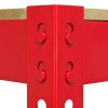 Workbench Garage Table Metal Storage Shelving DIY Tools Heavy Duty Work Bench Workshop Shed / 2 Shelves 90cm x 100cm x 60cm / Red