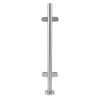 MonsterShop Stainless Steel Balustrade 1100mm High Mid Post, Decking Landing Staircase, Brushed Metal