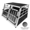 Pet Car Transport Crate Cage Aluminium Travel Box Trapezoidal Dog Cat Puppy Carrier Estate Vehicle 1 Door 50 x 54 x 69cm | FREE Plastic Washable Mat