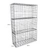 Gabion Baskets Mesh Wire Cages Galvanised Steel Stone Basket Outdoor Spiral Planter Garden Retaining Wall / 100 x 50 x 30cm / 3 Pack
