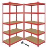 1 x Z-Rax Corner Garage Racking Unit & 2 x Single Racking Storage Units / 5 Steel & MDF Shelves / 3975kg capacity / 4925kg per shelf / Free Rubber Mallet