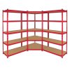 1 x Z-Rax Corner Garage Racking Unit & 2 x Single Racking Storage Units / 5 Steel & MDF Shelves / 3975kg capacity / 4925kg per shelf / Free Rubber Mallet