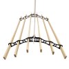 Clothes Airer Ceiling Pulley Maid Traditional Mounted Clothing Dryer 6 Lath Laundry Drying Rack Rail 1.8m Black