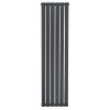 Flat Single Column Radiator - 1600 x 420mm - Anthracite Grey