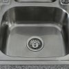 Kitchen Sink 1.5 Bowl Stainless Steel Kitchen Sinks Reversible With Free Designer Tap & Waste Kit