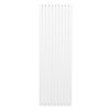 Oval Column Radiator 1800mm x 600mm Modern Designer Double Panel Central Heating Heater Gloss White Carbon Steel Vertical Kitchen Living Room Bathroom FREE Cleaning Brush Fixing Kit & Brackets