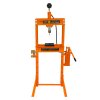 Hydraulic Shop Press 20 Ton Tonne 20,000kg Bench Mount Heavy Duty Steel Detachable Pressure Gauge Hand Pump Adjustable 0-1015mm Vertical Work Area Workshop Garage FREE Tool Set 8 Mandrels & 1 Adapter