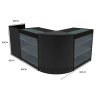 Aries LED Shop Counter Set CM60, TB60 & 2 x K900 - Black