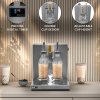 Professional Double-Cup Tea Shaker for Bubble Tea Automatic 120W Shaker with Digital Timer, 2 x 700ml Shaker Bottles, 350ml-1000ml Capacity, 400 r/min Rotation Speed, Stainless Steel Design