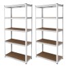 Monster Shop Garage Shelving Units 5 Tier Racking Storage Warehouse Bays Industrial Heavy Duty Boltless Steel Shelves
