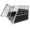 Pet Car Transport Crate Cage Large Aluminium Travel Box Trapezoidal Dog Cat Puppy Carrier Estate Vehicle 2 Doors 69 x 97 x 90cm | FREE Plastic Washable Mat