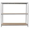 Heavy Duty Garage Shelving Extra Wide Boltless Racking 1200KG Capacity Galvanised Steel Metal 3 Tier Shelves Storage Unit Warehouse Home Shed Industrial 1 Bay | 2000 x 1860 x 600mm