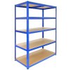 5 Monster Racking T-Rax Heavy Duty Shelves Industrial Garage Storage Solutions, 280kg/shelf, 120cm x 60cm x 180cm
