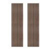 Acoustic Slat Wall Panels x 2 - Dark Walnut