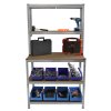 Galvanised Workbench Shelving Unit Rack Workshop Shed Heavy Duty Boltless Garage Galwix Steel Racking 900kg / Rubber Mallet