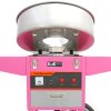 Cotton Candy Floss Machine & Portable Cart Electric Retro Carnival Funfair Style Maker Kids Party Movie Night Sweet Gift Candyfloss Stainless Steel Hinged Bowl Thermostat