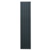 Aluminium Designer Radiator 1800mm x 395mm Vertical Double Flat Panel Column Lightweight Modern Central Heating Heater Matt Anthracite Grey Kitchen Living Room FREE Cleaning Brush Fixing Kit Brackets