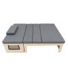 L-Shape Camper Van Sofa Bed & Cushions 1800 x 1200mm Sliding Pull Out Design Under Bench Storage & 2 x Nets Versatile Vehicle Compatibility Birch Wood 8cm Thick Mattress Washable Covers Fixing Kit