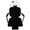 Backwash Salon Chair Hairdressing Unit Barber Tilting Sink Shampoo Back Hair Washing Hairdresser Wash Black