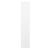 Oval Column Radiator 1800mm x 360mm Modern Designer Double Panel Central Heating Heater Matt White Carbon Steel Vertical Kitchen Living Room Bathroom FREE Cleaning Brush Fixing Kit & Brackets