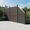Composite Angled Fence Panel - Grey