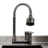 Cocktail Bar Station Stainless Steel 90L Insulated Ice Well Removable Dividers Free-Standing Workstation Large Sink 360 Degree Swivel Mixer Tap Speed Rail Slimline Bin Void FREE Boston Cocktail Shaker