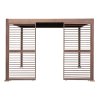 Wood Effect Aluminium Pergola Shutter Panel - 92cm Wide