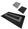 Vented Modular Interlocking Flooring Tiles & Edges 90 Black & 30 Grey Single Garage Heavy Duty Floor Mat Showroom Workshop Outdoor Polypropylene Anti Slip Weather Resistant Drainage 3.2m x 6m 19.2m2