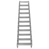 Metal Staircase 11 Section Adjustable Height 60cm / 600mm Wide Galvanised Steel Silver 11 Steps Weatherproof Grate Step Outdoor Garden Patio Modular Stairs 5mm Rod Thickness FREE Fixing Kit
