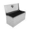 Aluminium Tool Box 102L Lockable Chest 2 Keys Trailer Truck Van Locker Boxes Storage Heavy Duty Checker Plate Rubber Base Liner & Seal Gas Struts Carry Case XL 32